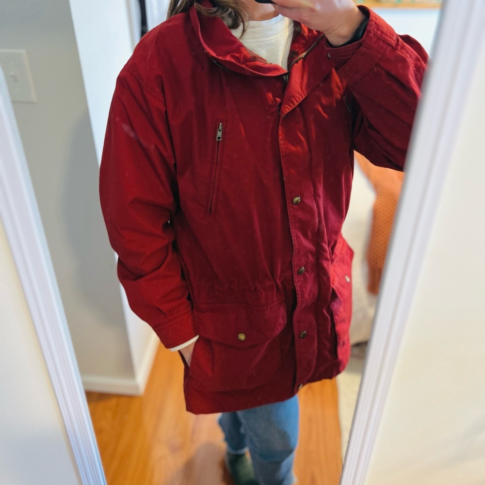 Red Chore Coat, Vintage Eddie Bauer